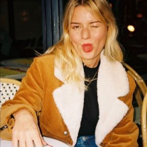 Free People Aviator Tan Jacket